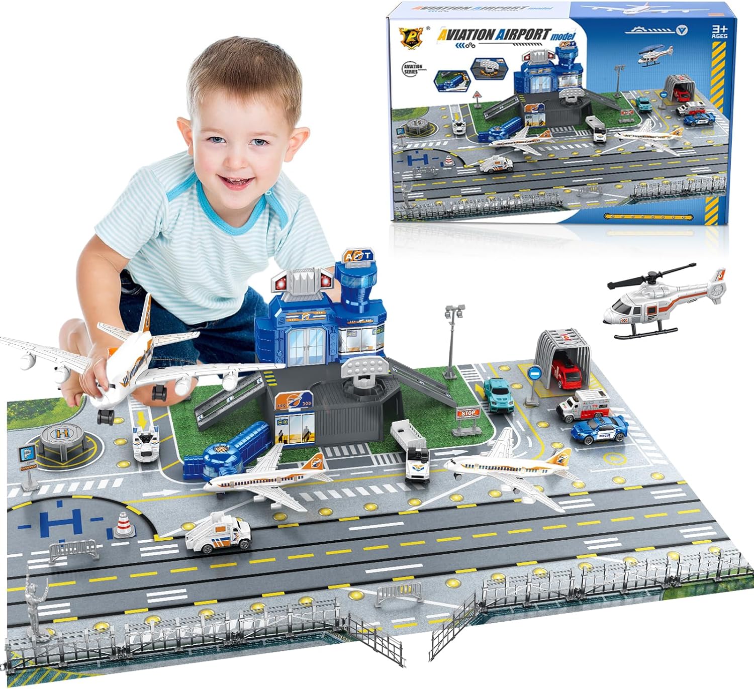 Party Games New Year - Children's Airport Scene Toy Set with