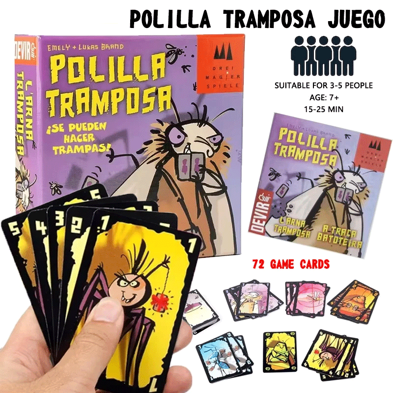 Party Games Juegos De Mesa - Cheating Moth Spanish Card Game For