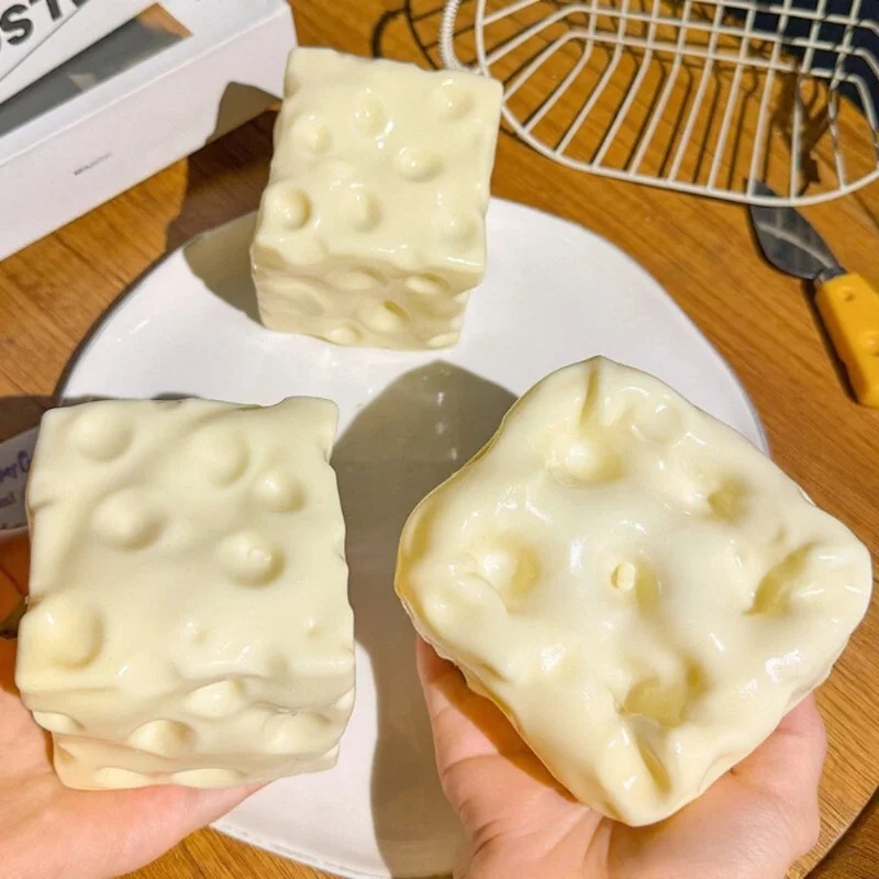 Party Games For Adults - Taba Squishy Cheese Cube Stress Ball