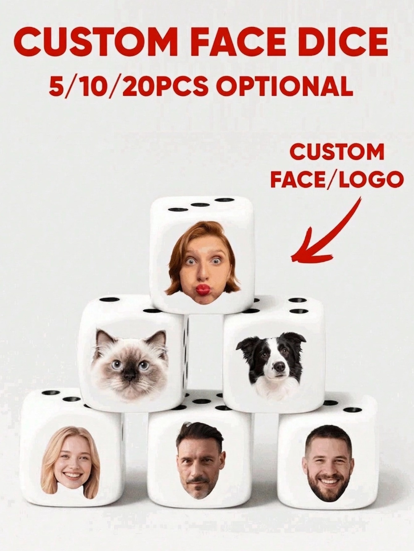 Custom Face Dice Personalized  - огляд і ціна Party Games For Adults
