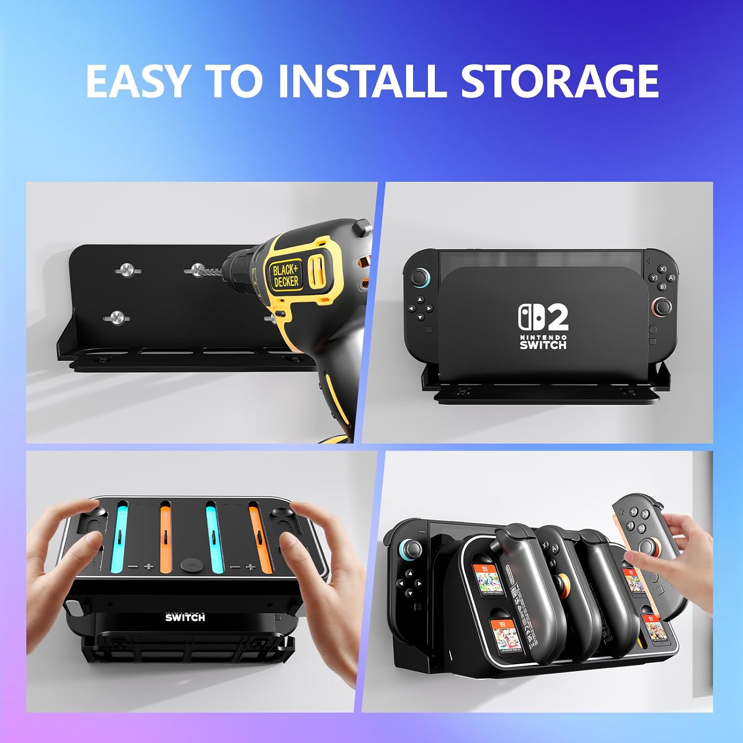 Wall Mount Charging Dock for N - огляд і ціна Party Games Nintendo