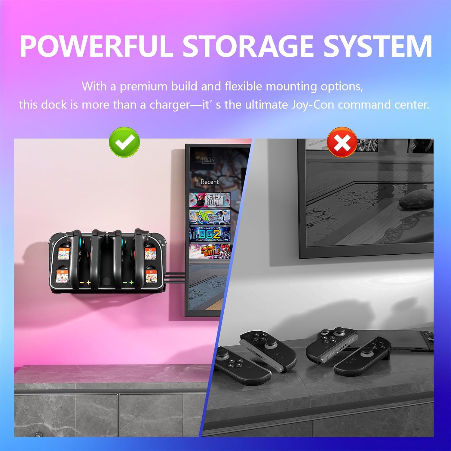 Wall Mount Charging Dock for N - огляд і ціна Party Games Nintendo
