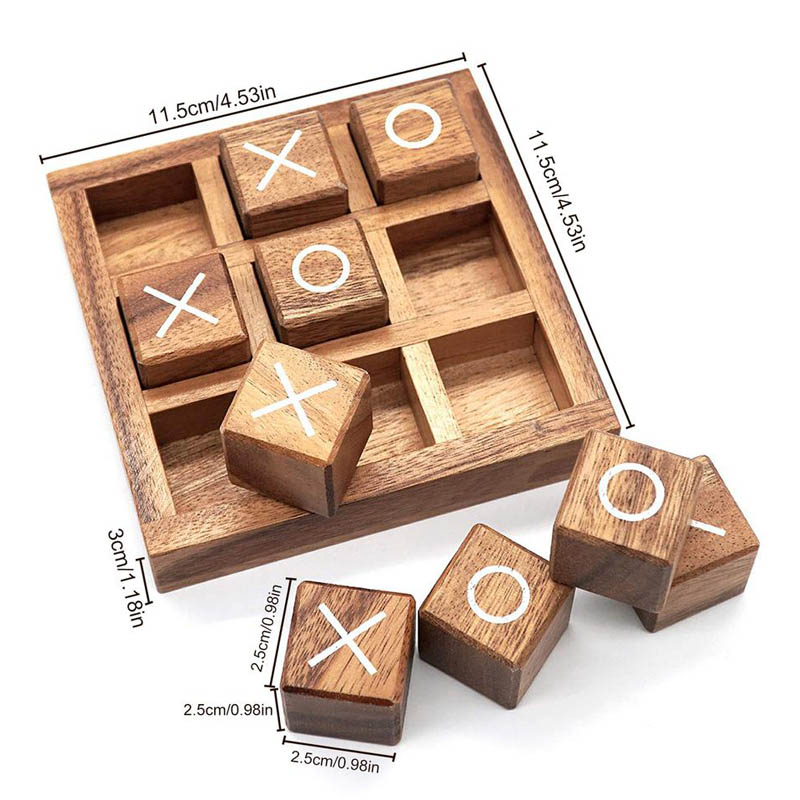 Wooden Tic Tac Toe Board Game  - огляд і ціна Party Games Juegos De Mesa