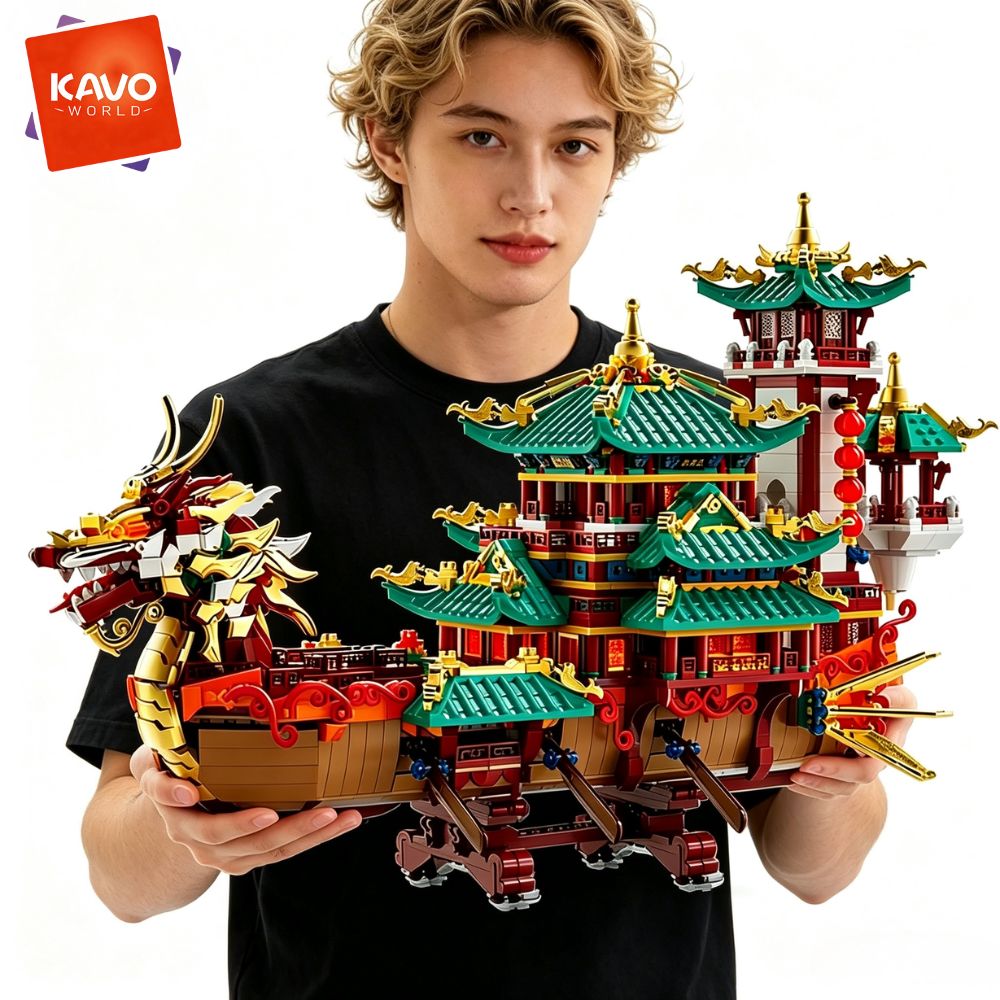 KAVOWORLD 2453pcs Dragon Boat  - огляд і ціна Party Games Meaning