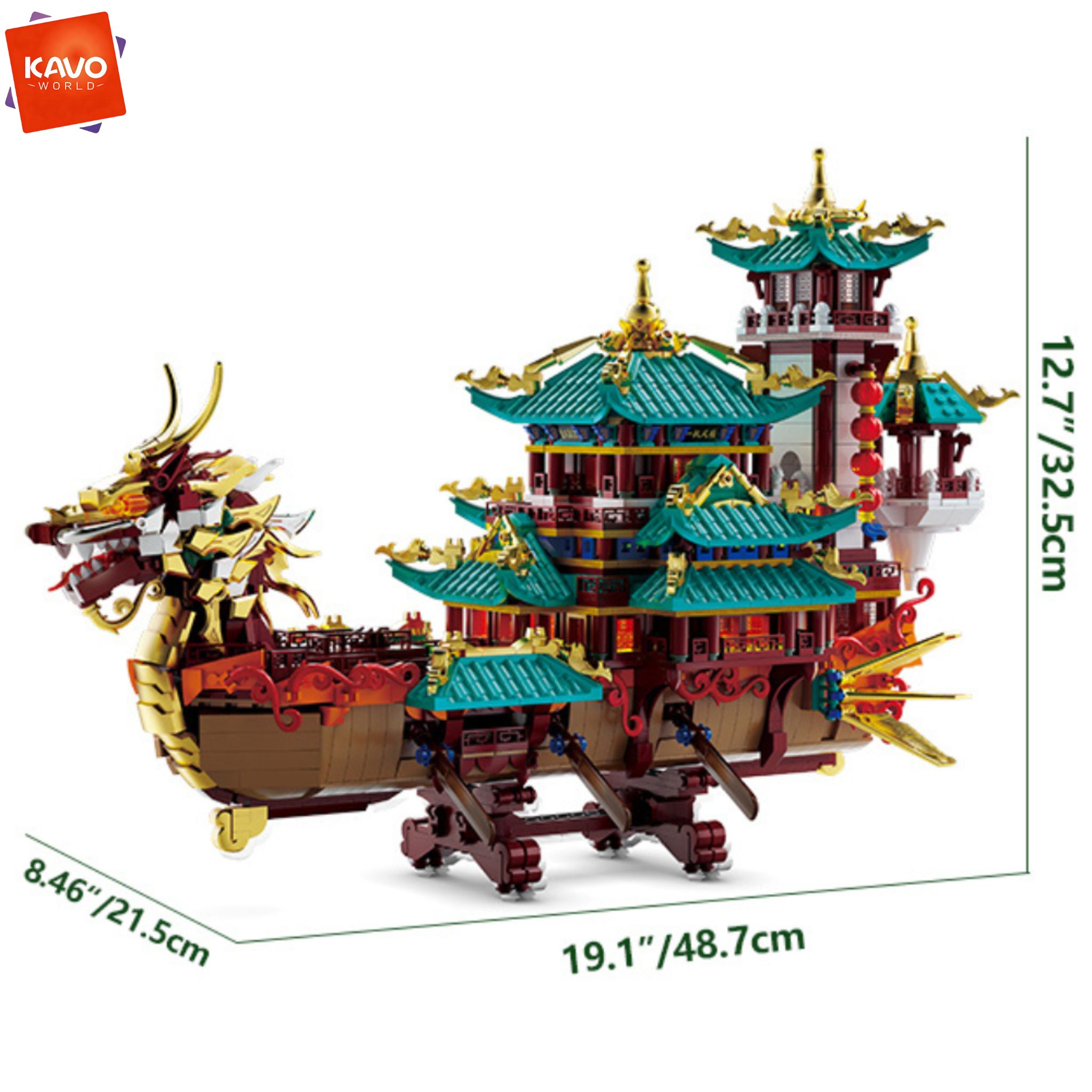 KAVOWORLD 2453pcs Dragon Boat  - огляд і ціна Party Games Meaning
