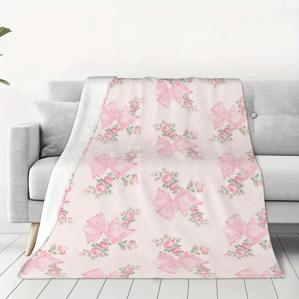 Soft Cozy Pink Bow Floral Flan - огляд і ціна Washer Toss Set
